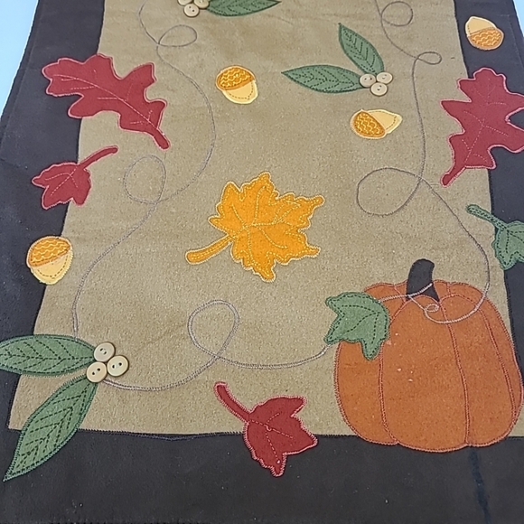 Autumn Leaf and Pumpkin Table Runner 54"x13.5" - Picture 2 of 5